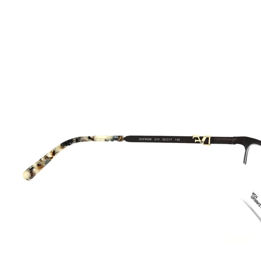 Diane Von Furstenberg Eyeglasses Frames DVF8056 210 Brown Cat Eye 52-17-135